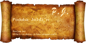 Podoba Jolán névjegykártya